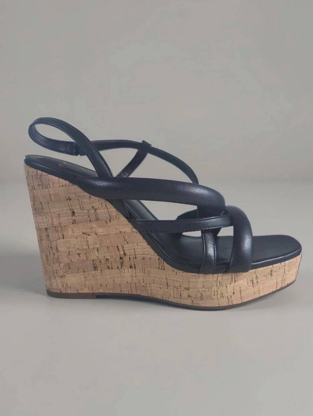 Jessica Simpson Black Crisscross Strap Platform Sandals Size 9